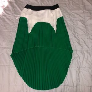 SugarLips Colorblock Pleated High Low skirt XS
